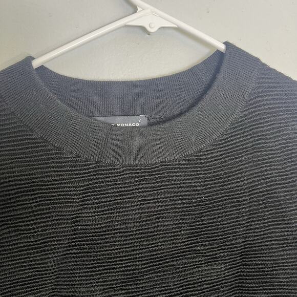 Club Monaco Womens Wool Blend Knit Crew Neck Sweater Sz S Black - Picture 3 of 10